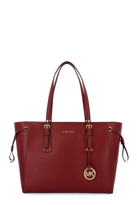 burgundy michael kors tote.